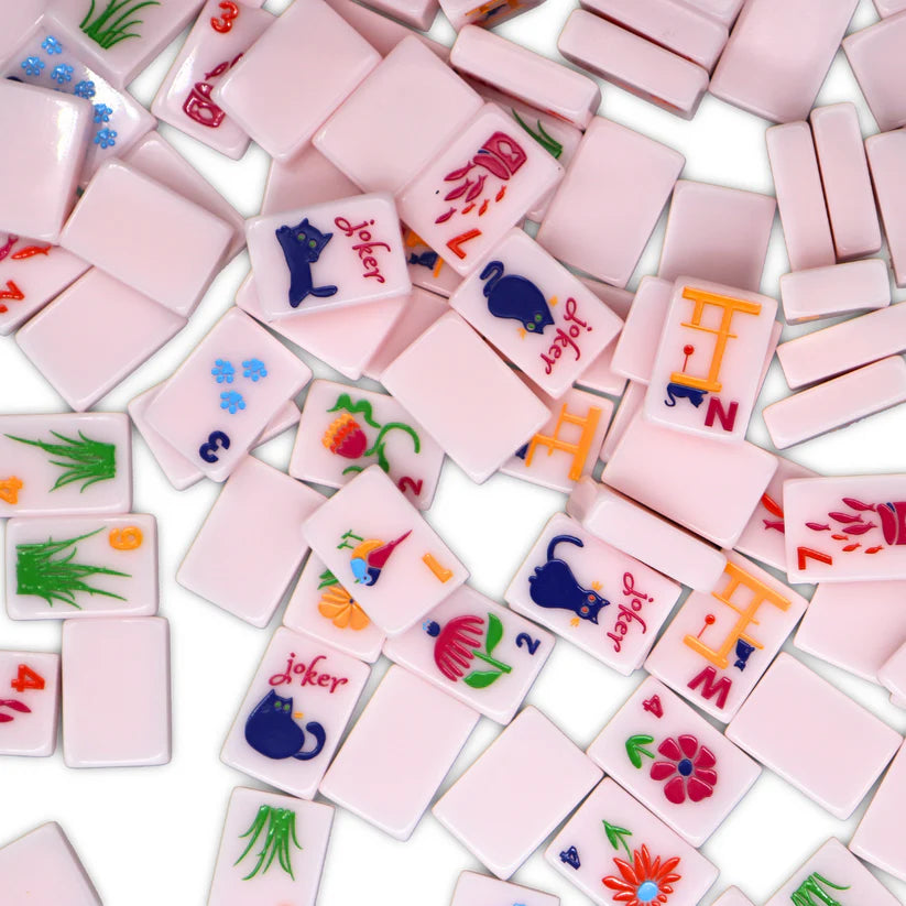 Four Friends Cat Lady Rose Mahjong Tile Set