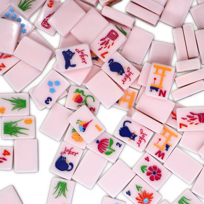 Four Friends Cat Lady Rose Mahjong Tile Set