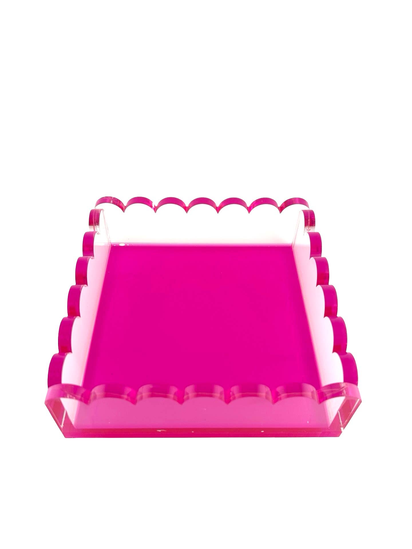 Cocktail Napkin Holder, Scalloped/Pink