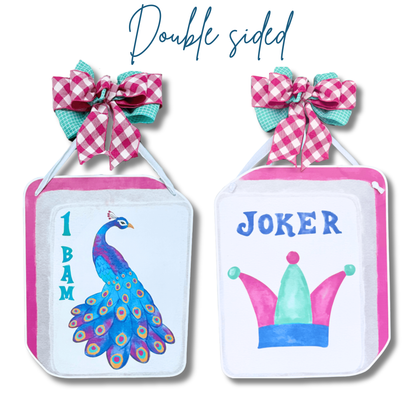 Mahj Party Pair Door Hanger: Without Bow (Ribbon Hanger Only)