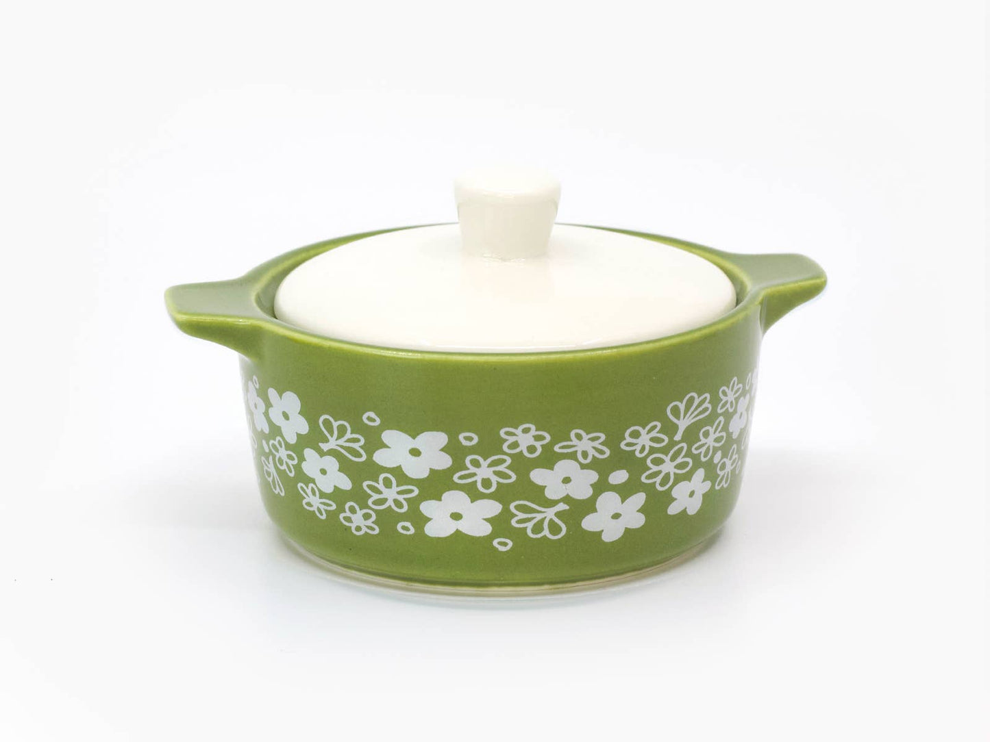 Pyrex-Inspired Spring Blossom Casserole Ceramic Trinket Box