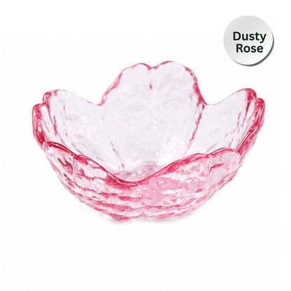 Glass Flower Dice Holder for Mahjong – Mahjong Accessory : Aqua Mist