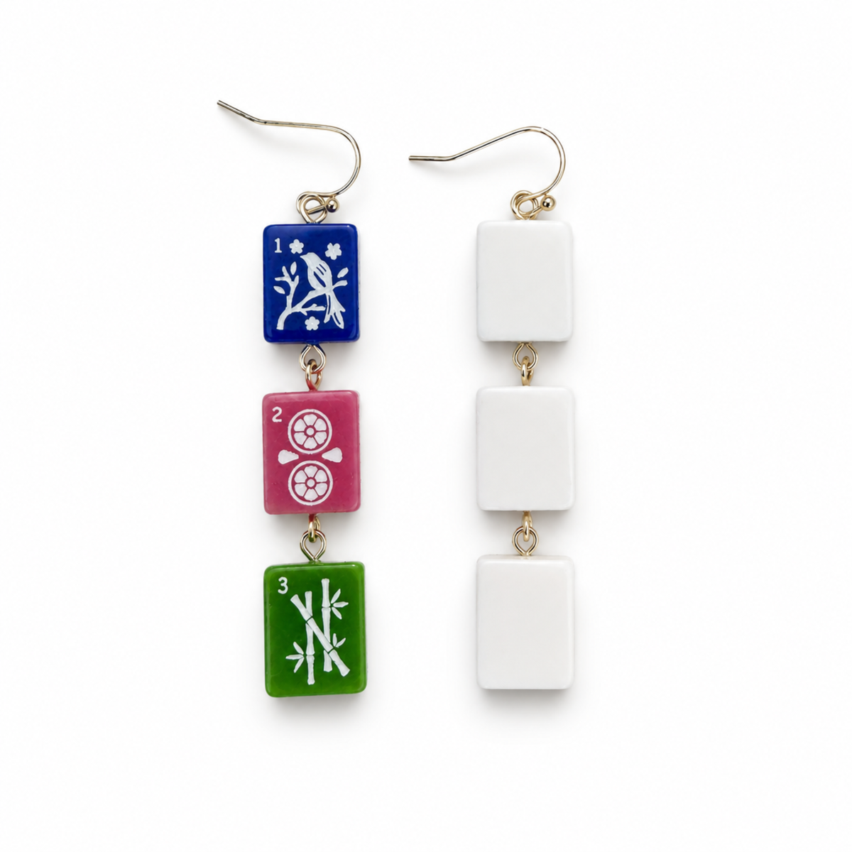 Ellison+Young Mahjong Triple Tile Drop Earrings