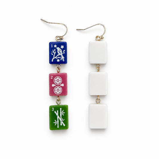 Ellison+Young Mahjong Triple Tile Drop Earrings
