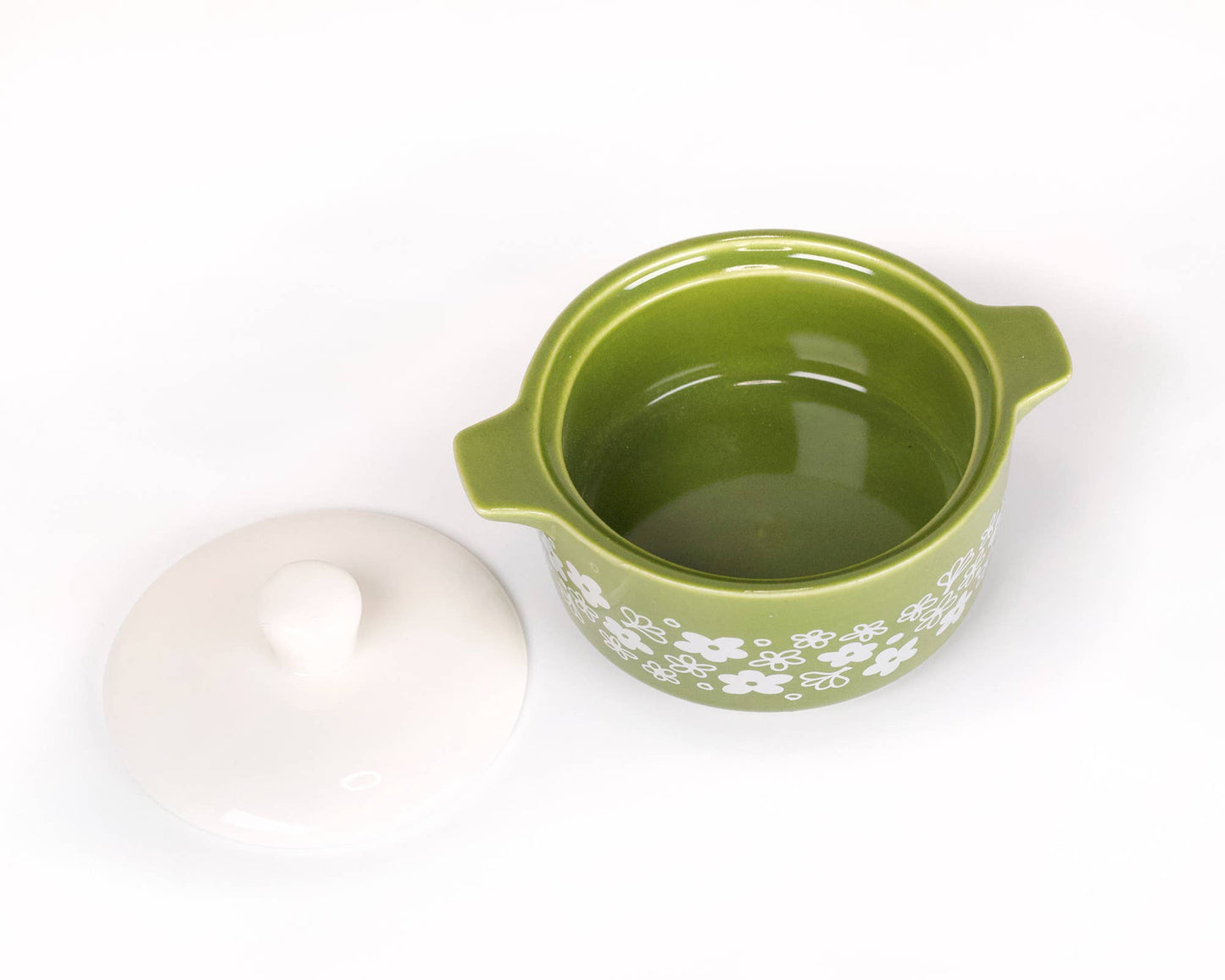 Pyrex-Inspired Spring Blossom Casserole Ceramic Trinket Box