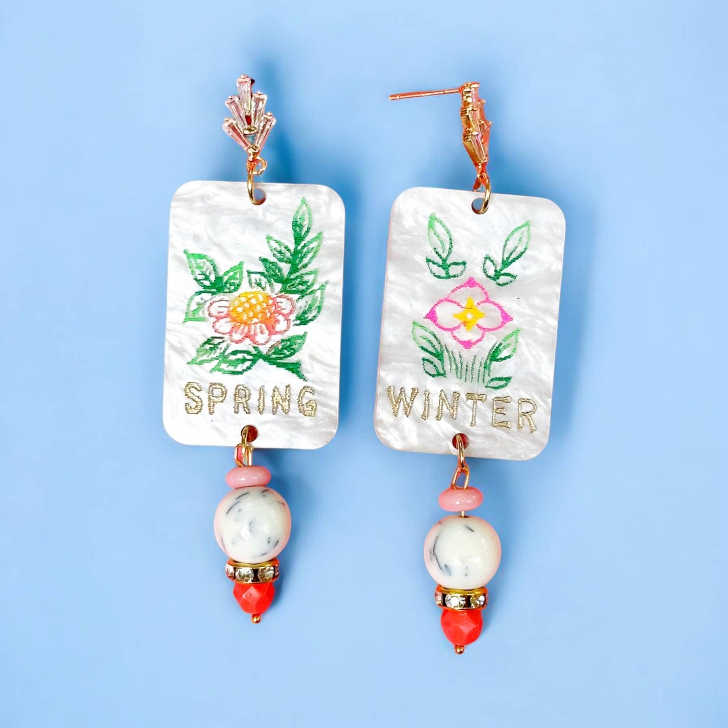 Mahjong Seasons Dangle Earrings