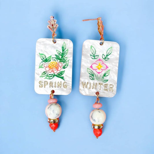 Mahjong Seasons Dangle Earrings