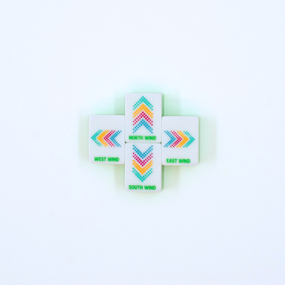 Crystal Confetti Lemon-Lime | Mahjong with a Sprinkle of Color and Joy | 1.25" x 0.9" x 0.7"