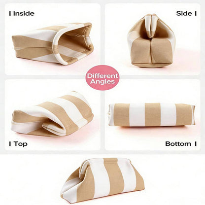 Woodland Color-block Striped Knit Tile Clutch in Various colors