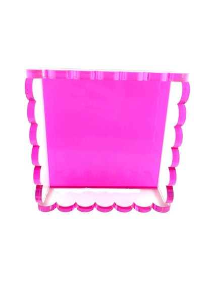 Cocktail Napkin Holder, Scalloped/Pink
