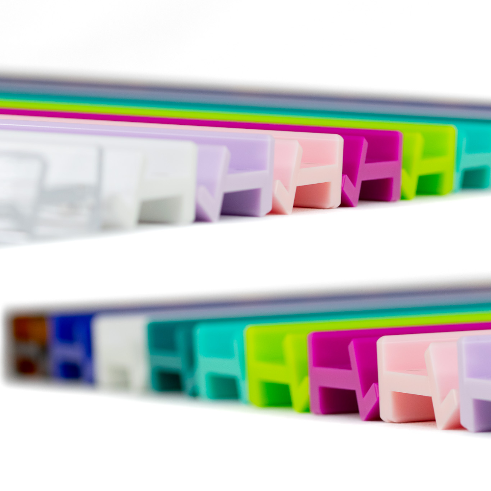 MAHJONG RACKS | Premium Acrylic | 4 Racks + 4 Pushers: Solid Indigo Blue