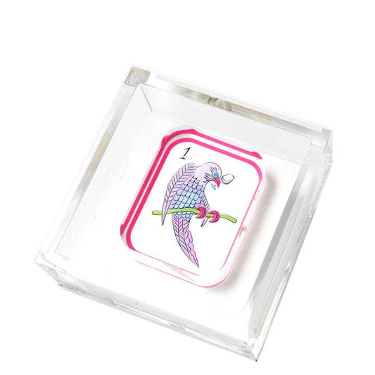Mahjong Birdie Bam Acrylic Cocktail Napkin Holder