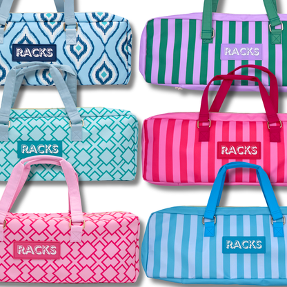 Mahjong Rack Bag  |  Fits 20" Racks + Folded Mat : Arrows- Purple Rack Bag