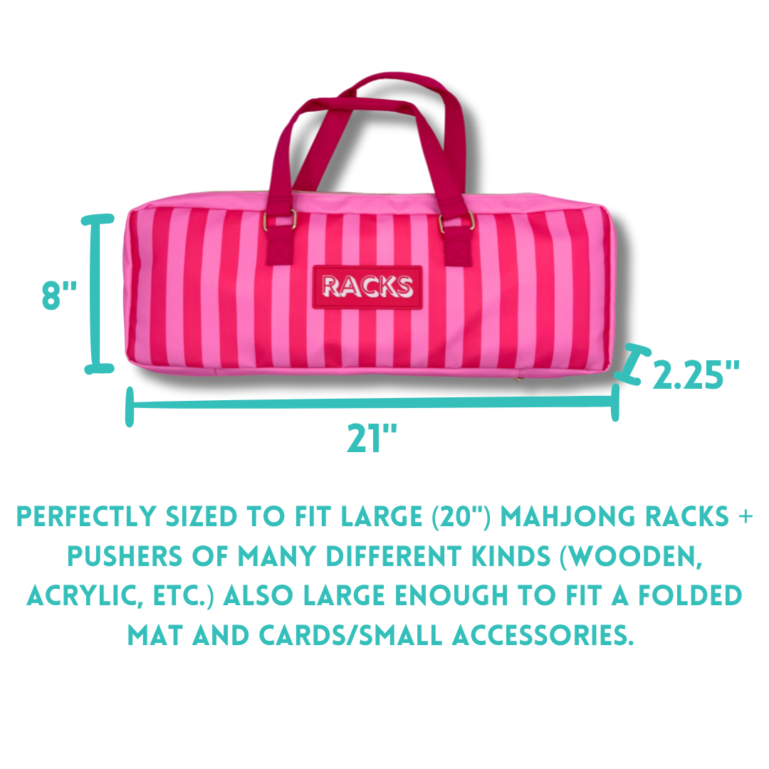 Mahjong Rack Bag  |  Fits 20" Racks + Folded Mat : Arrows- Purple Rack Bag