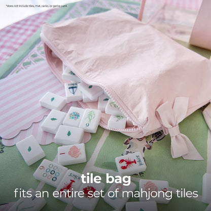 Case-Mate Mahjong Jelly Tote Set: Ballet Pink Bow